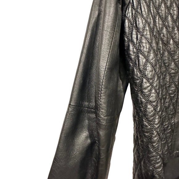 ZARA Black Leather Moto Jacket – Size XL - Picture 3 of 5